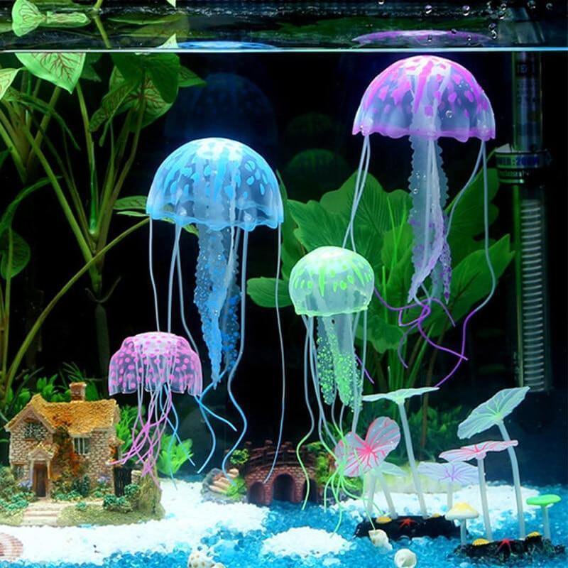 Águas-Vivas Artificiais Fluorescentes para Aquários