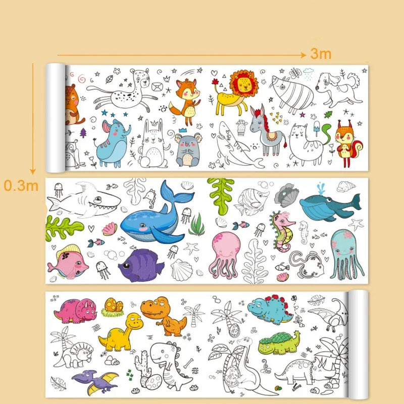 Desenho Mágico - Papel para colorir (3M/6M/12M) - Brinquedo Educativo Perfeito!