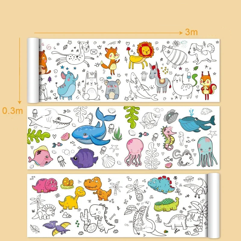 Desenho Mágico - Papel para colorir (3M/6M/12M) - Brinquedo Educativo Perfeito!